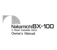 Nakamichi BX-100-Owners-Manual 